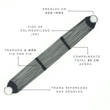 BARRIGUEIRA PP 18 FIOS 90 CM PRETA