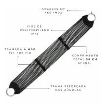 BARRIGUEIRA PP 18 FIOS 90 CM PRETA BARRIGUEIRA PP 18 FIOS 90 CM PRETA