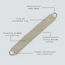 BARRIGUEIRA ALGODÃO 18 FIOS 90 CM