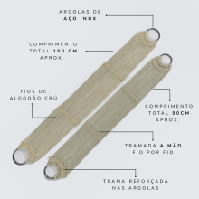 PAR DE BARRIGUEIRA ALGODÃO INOX