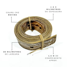 PAR DE LÁTEGO COURO CRÚ 38 mm